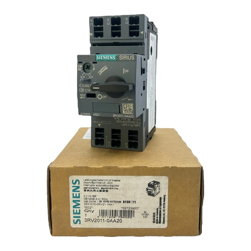 Siemens Motorschutzschalter SIRIUS 0,11–0,16 A 3RV2011-0AA20 3-polig