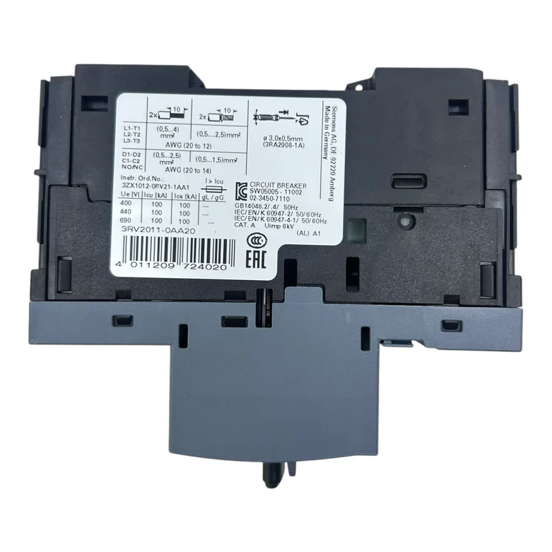 Siemens Motorschutzschalter SIRIUS 0,11–0,16 A 3RV2011-0AA20 3-polig