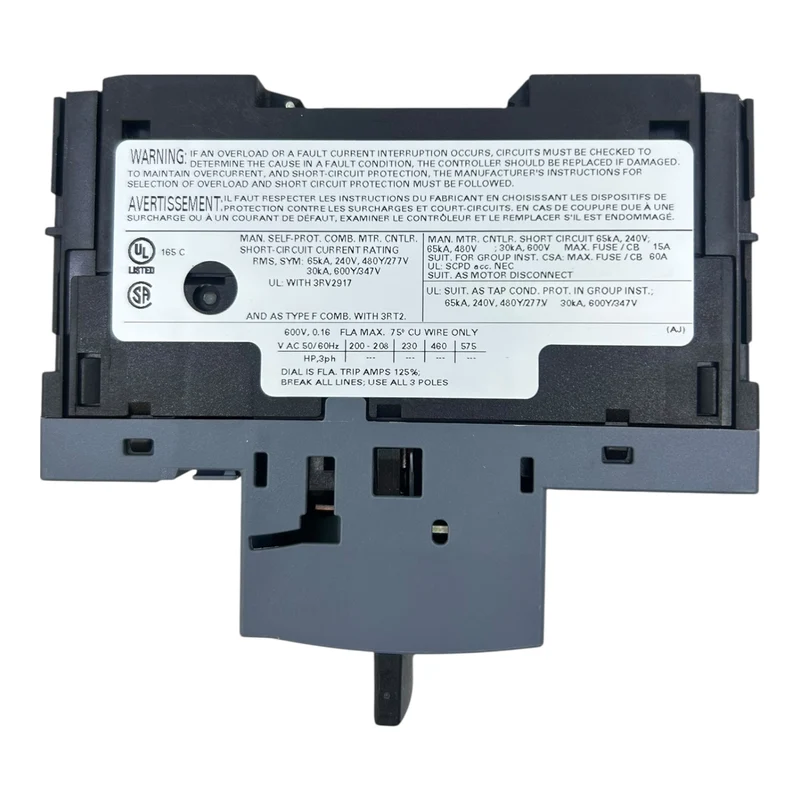 Siemens Motorschutzschalter SIRIUS 0,11–0,16 A 3RV2011-0AA20 3-polig