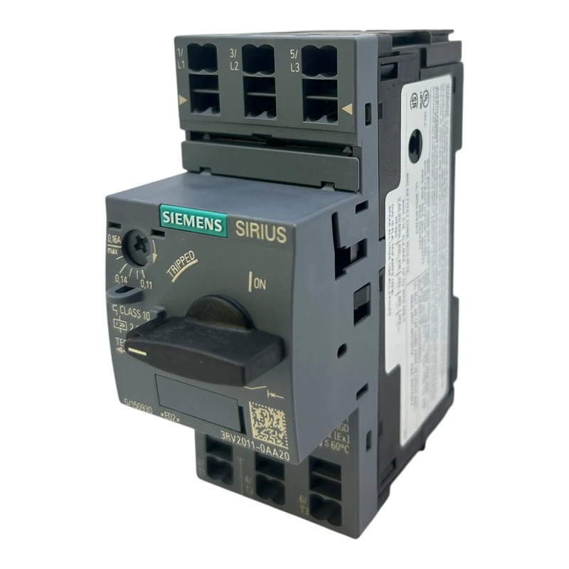 Siemens Motorschutzschalter SIRIUS 0,11–0,16 A 3RV2011-0AA20 3-polig