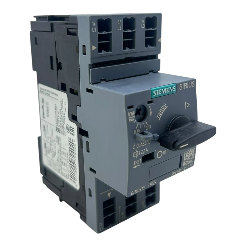 Siemens Motorschutzschalter SIRIUS 0,11–0,16 A 3RV2011-0AA20 3-polig