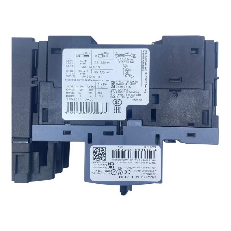 Siemens Motorstarter 3RA2110-1JE16-1BB4 13A 24V DC Sirius Kombination