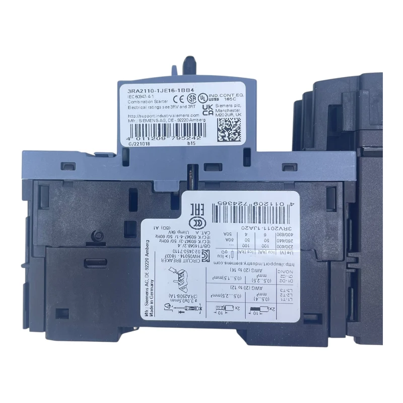 Siemens Motorstarter 3RA2110-1JE16-1BB4 13A 24V DC Sirius Kombination