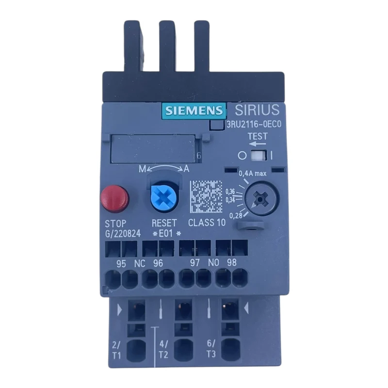 Siemens Überlastrelais 0,28–0,4A 3RU2116-0EC0 für Sirius Schütz