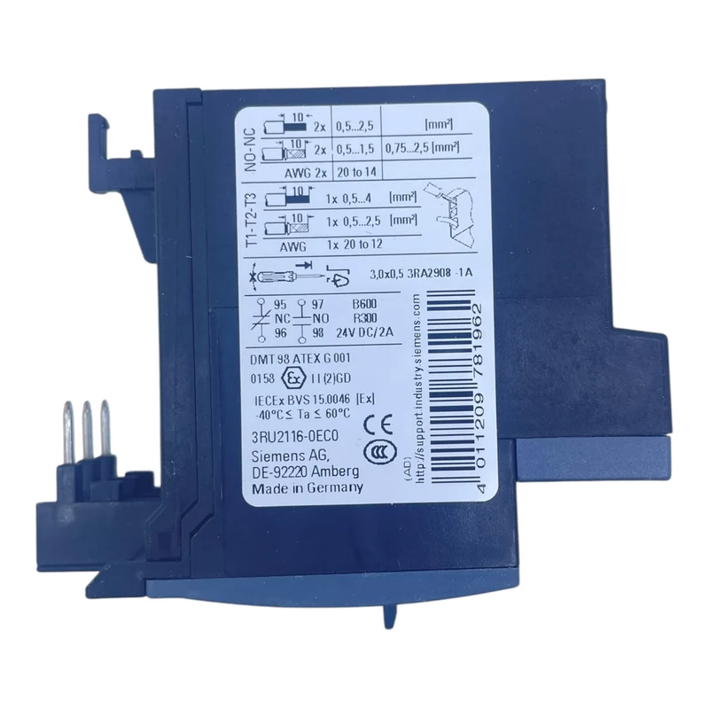 Siemens Überlastrelais 0,28–0,4A 3RU2116-0EC0 für Sirius Schütz