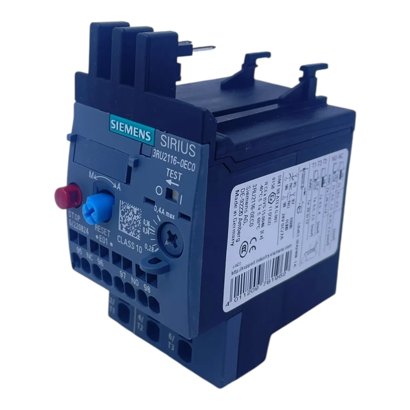 Siemens Überlastrelais 0,28–0,4A 3RU2116-0EC0 für Sirius Schütz