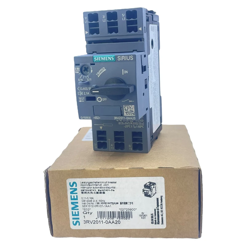 Siemens Motorschutzschalter SIRIUS 0,11–0,16 A 3RV2011-0AA20 3-polig