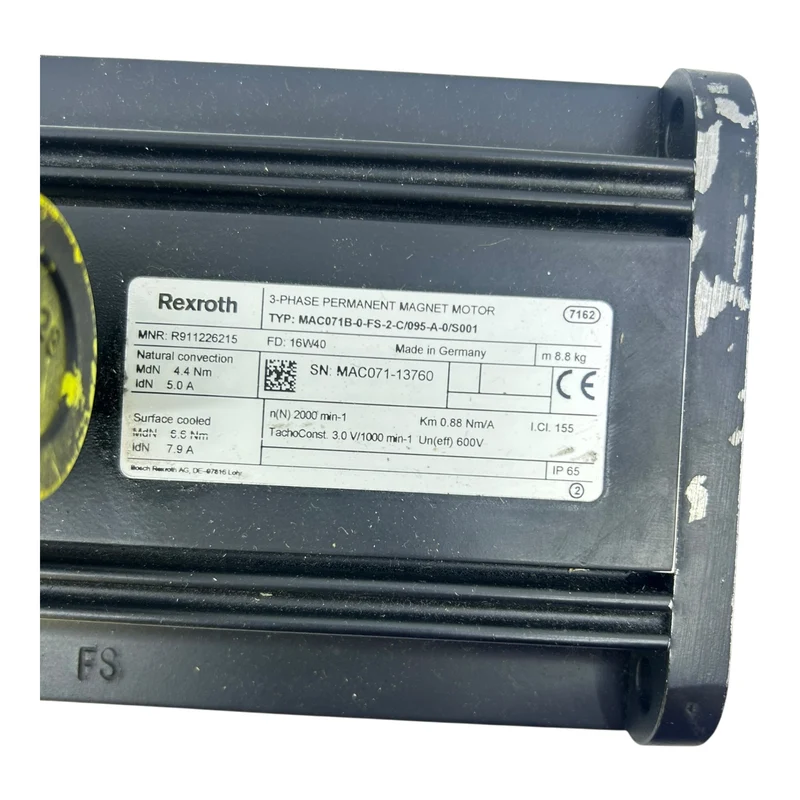 Rexroth Servomotor Permanentmagnetmotor MAC071B-0-FS-2-C/095-A-0/S001 R911226215