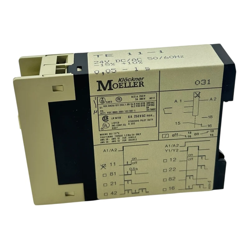 Klöckner Moeller Zeitrelais TE 11-1 24V AC/DC 50/60Hz Zeitverzögerung