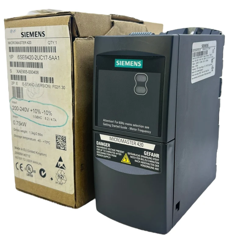 Siemens Frequenzumrichter 0,75kW Micromaster 420 6SE6420-2UC17-5AA1