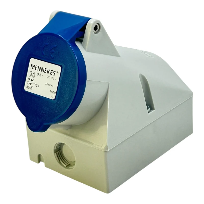 Mennekes CEE Wandsteckdose 16A 200–250 V Typ 1723 IP44 3P+ Industrie