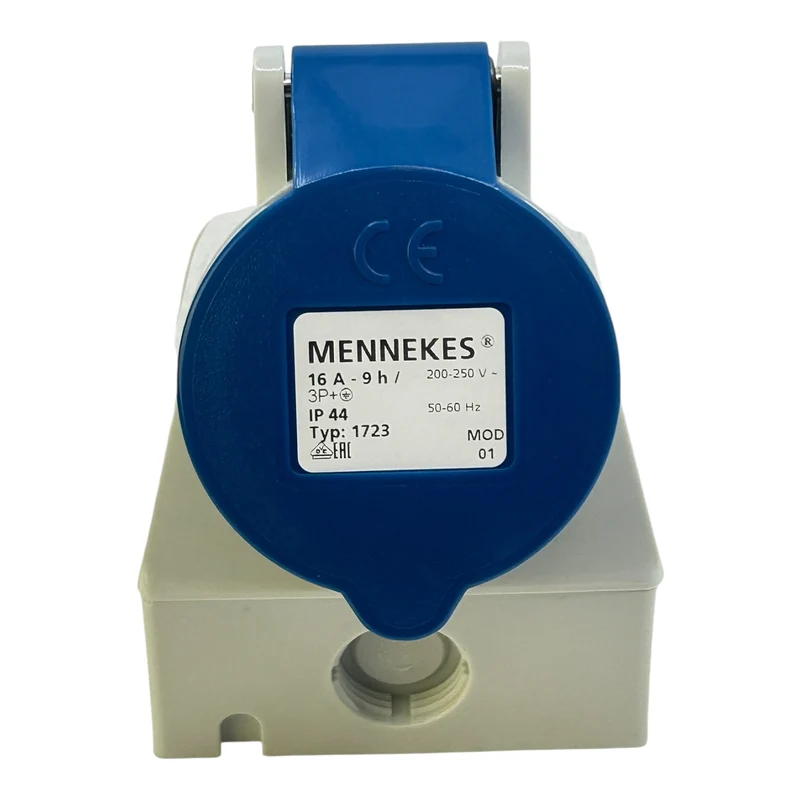 Mennekes CEE Wandsteckdose 16A 200–250 V Typ 1723 IP44 3P+ Industrie