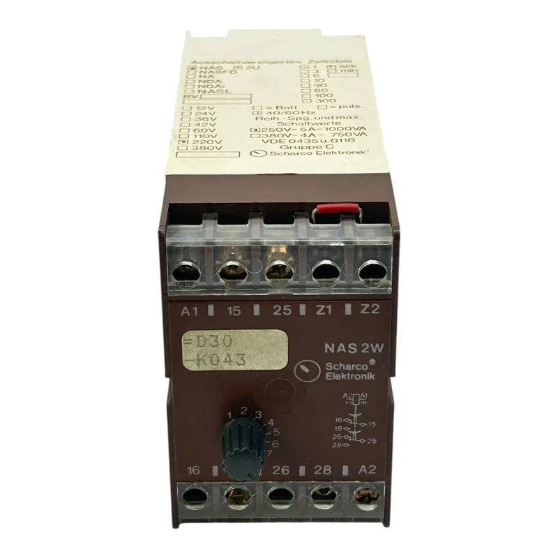 Scharco Zeitrelais Ausschaltverzögert NAS2W 220V AC Industrieelektronik