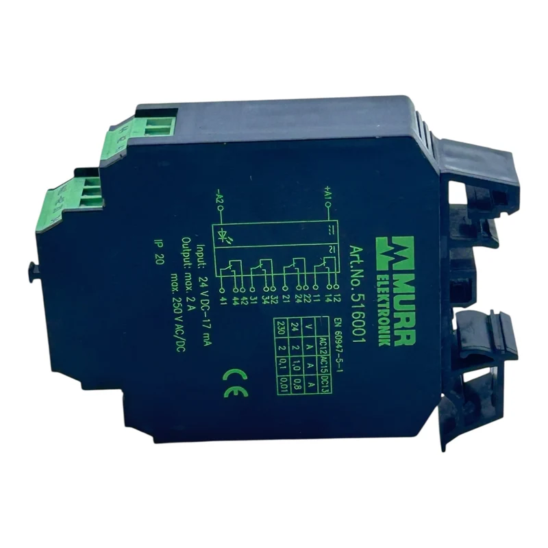 Murr Elektronik Relaismodul 516001 24VDC 2A 250V AC/DC IP20 für Industrie