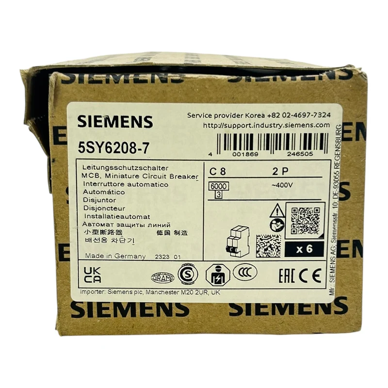 Siemens Leitungsschutzschalter 5SY6202-7 2-polig 400V Sicherungsautomat VE:6stk