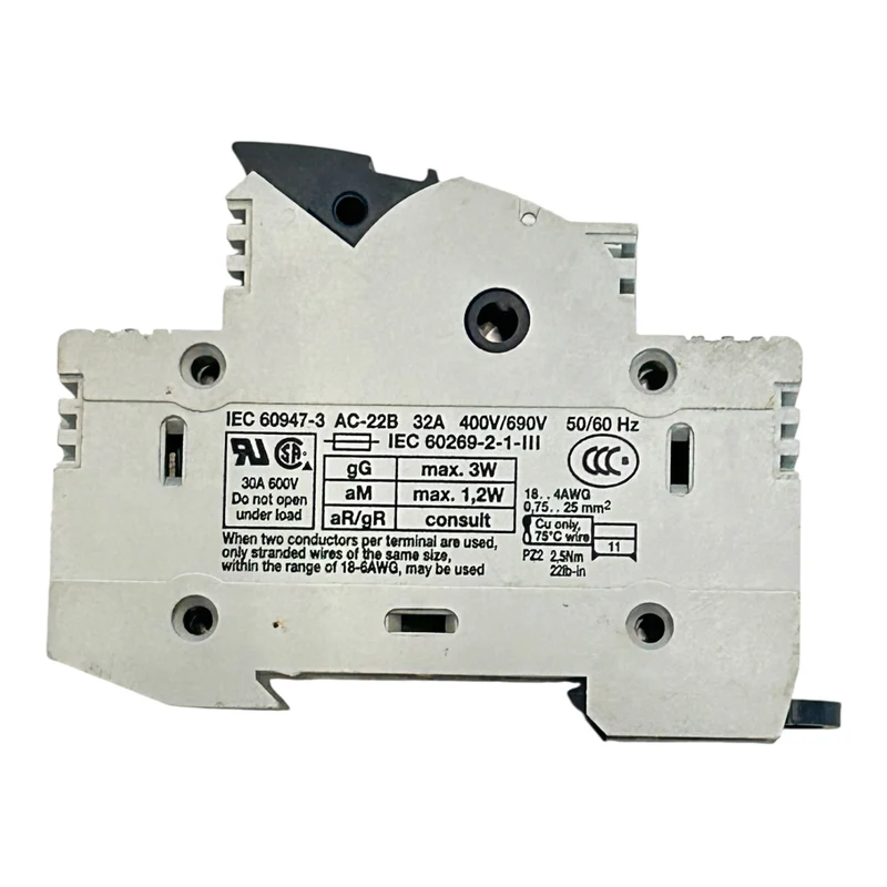 Italweber Sicherungshalter BCH1X38 10x38mm 32A 690V 2301038 für Feinsicherungen