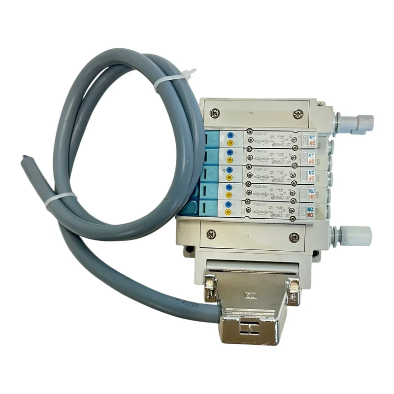 SMC Ventilinsel 5x Magnetventil SY3A00-5U1 mit Kabel und Sub-D Anschluss