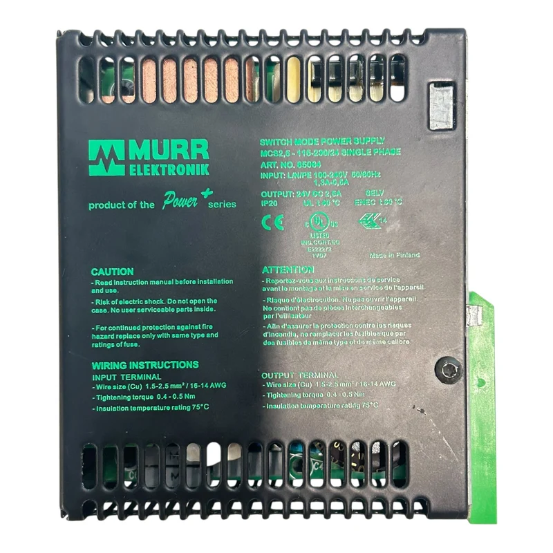 Murr Netzteil MCS2.6 115-230/24 24V DC 2,6A 85084 Power+ Serie