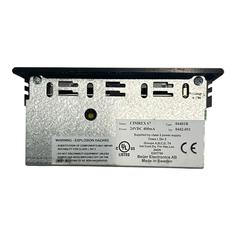 Beijer HMI Panel CIMREX 67 24VDC 400mA 04401B 0442-051 Touchscreen