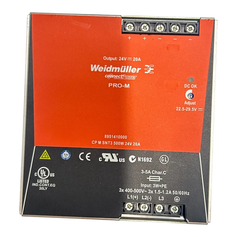 Weidmüller Netzteil Stromversorgung Pro-M CP M SNT3 500W 24V 20A PRO-M DIN-Rail