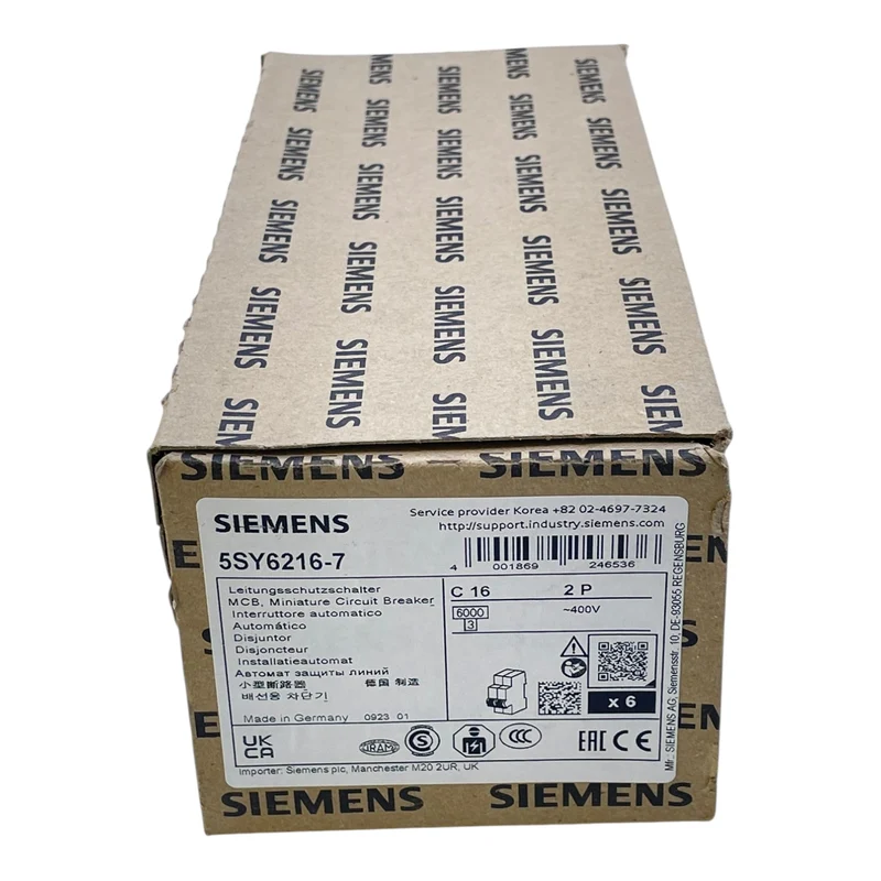 Siemens Leitungsschutzschalter 5SY6216-7 C16A 400V Sicherungsautomat VE:6stk