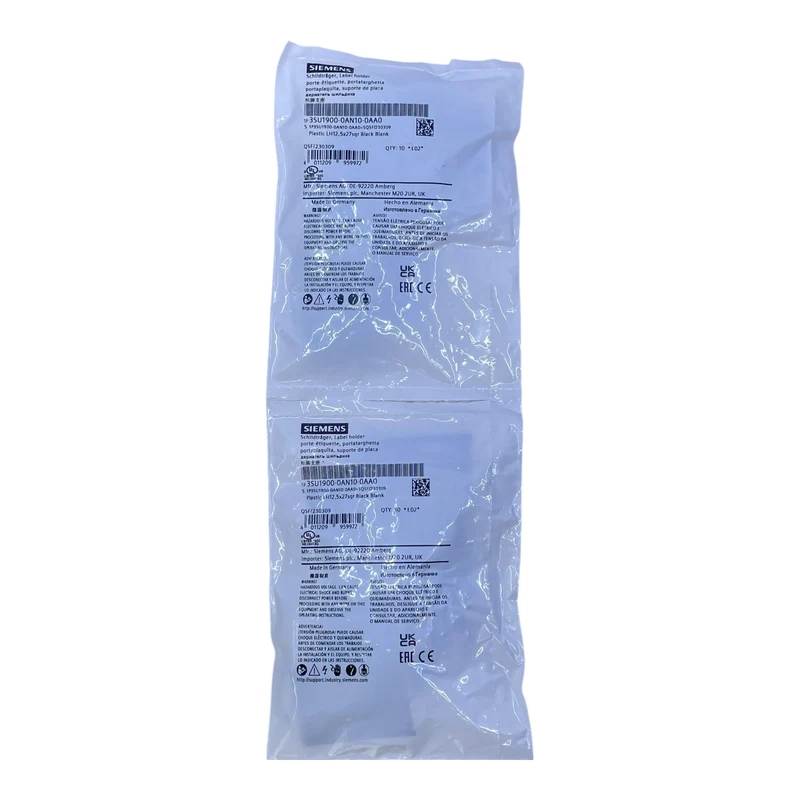 Siemens Schildträger 3SU1900-0AN10-0AA0 11,5x27mm schwarz VE: 2 Stück