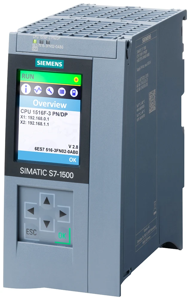 Siemens 6ES7516-3FN02-0AB0 SIMATIC S7-1500F CPU 1516F-3 PN/DP Central Processing Unit