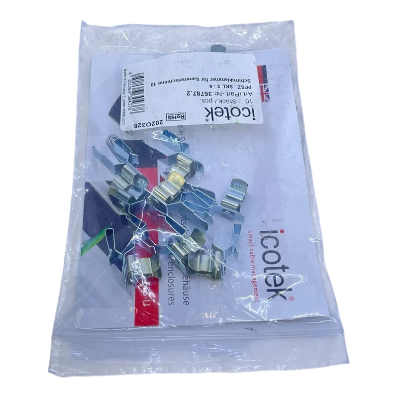 icotek Schirmklemme 36787.2 PFSZSKL 3–6 für Sammelschiene VE: 20 Stück