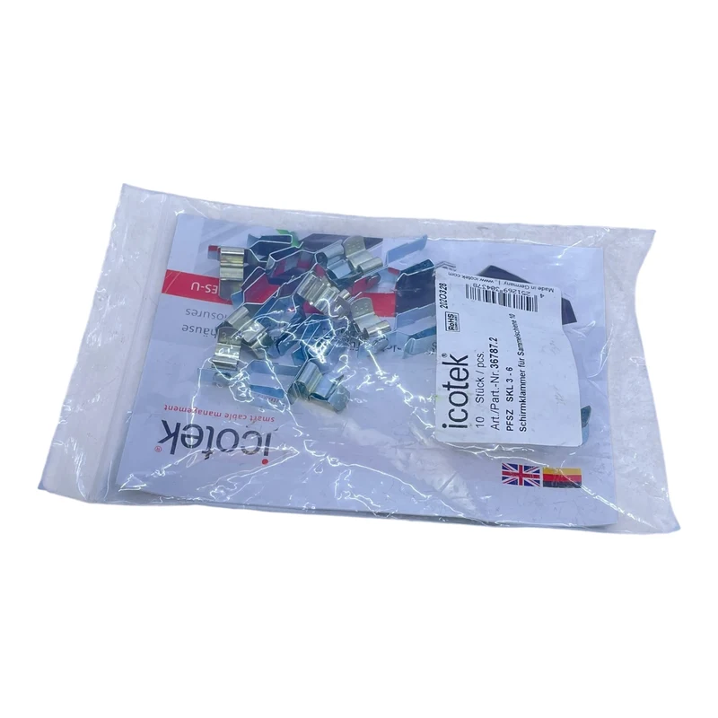 icotek Schirmklemme 36787.2 PFSZSKL 3–6 für Sammelschiene VE: 20 Stück