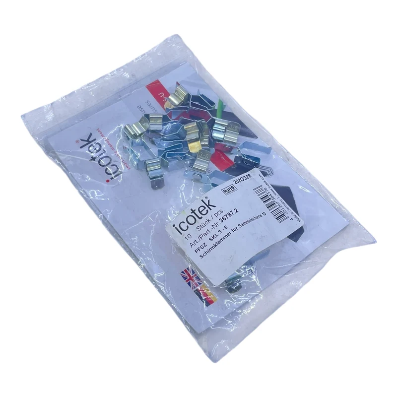 icotek Schirmklemme 36787.2 PFSZSKL 3–6 für Sammelschiene VE: 20 Stück