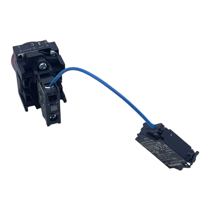 Siemens Leuchtmelder rot 3SU1401-1DB20-1AA0 + 3SU1400-1CK10-1AA0 24V