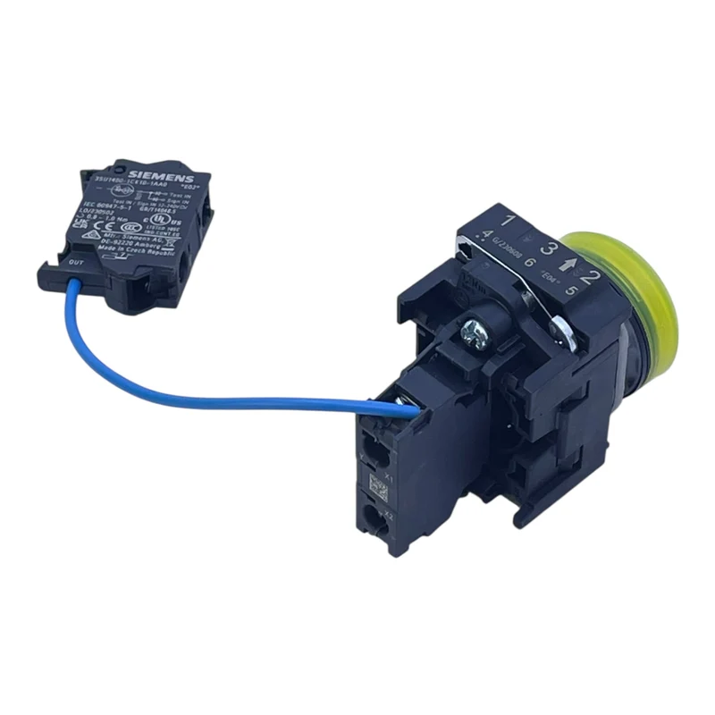 Siemens Leuchtmelder gelb 3SU1401-1BB30-1AA0 24V Drucktaster rund
