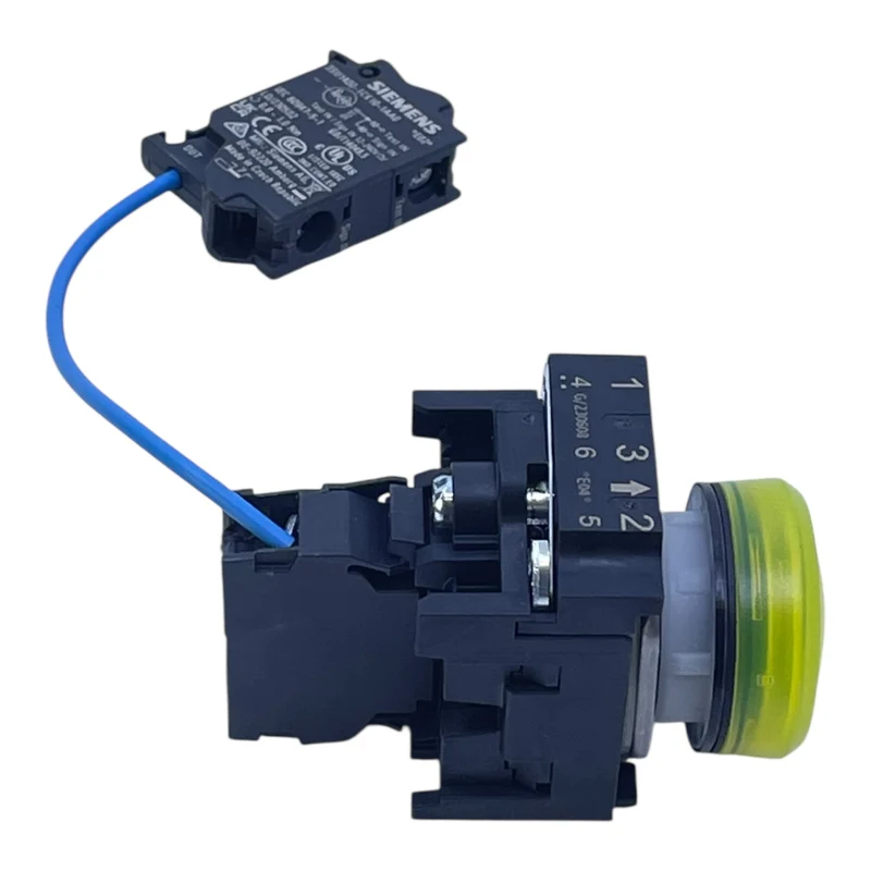Siemens Leuchtmelder gelb 3SU1401-1BB30-1AA0 24V Drucktaster rund