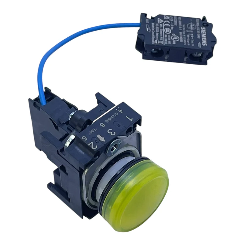 Siemens Leuchtmelder gelb 3SU1401-1BB30-1AA0 24V Drucktaster rund