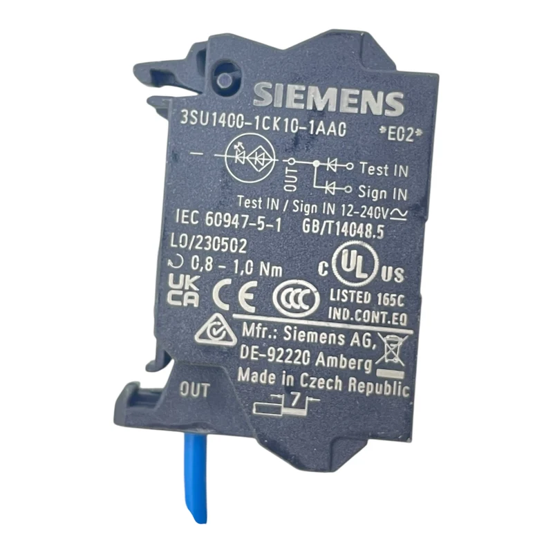 Siemens Drucktaster 3SU1400-1AA10-1FA0 mit LED-Modul 3SU1400-1CK10-1AAC