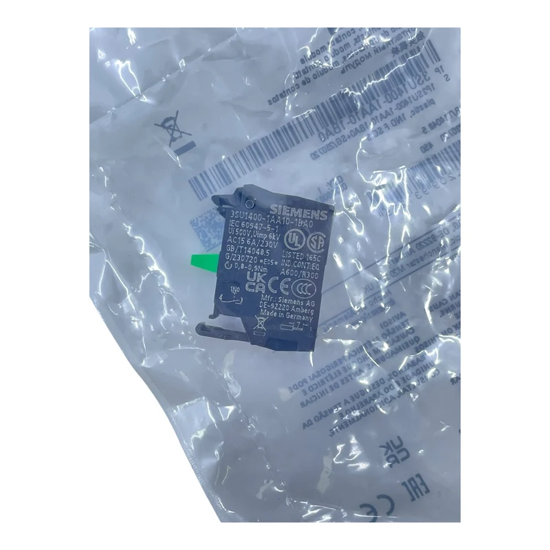 Siemens Kontaktmodul 1NO 3SU1400-1AA10-1BA0 für Drucktaster VE:2 Stück