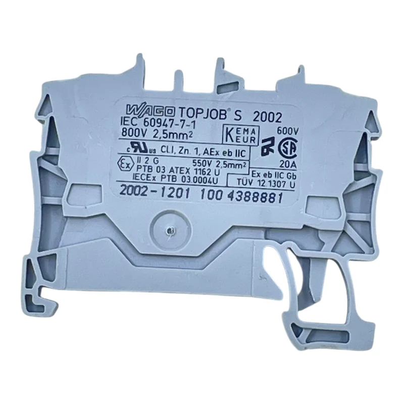 WAGO Reihenklemme 2002-1201 TOPJOB S 2,5 mm² 800 V grau VE: 8stk Industrie