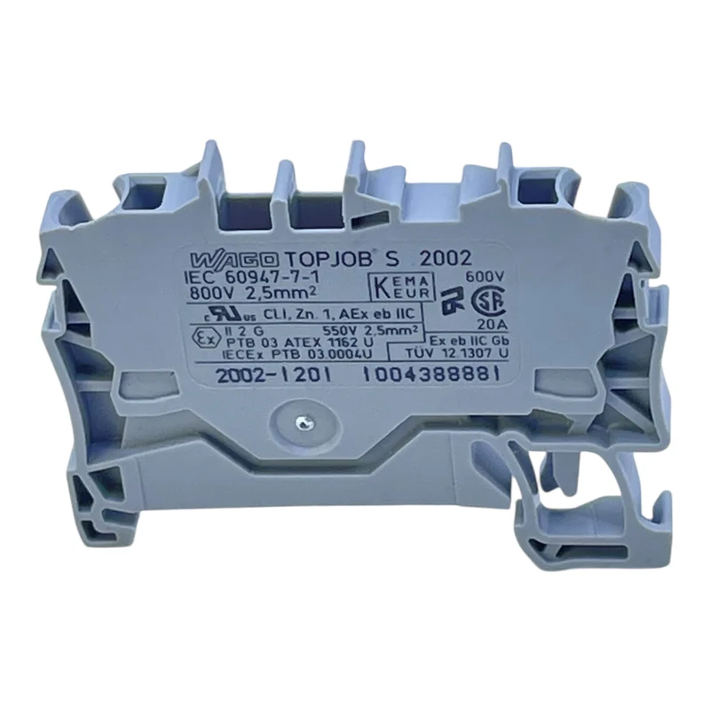 WAGO Reihenklemme 2002-1201 TOPJOB S 2,5 mm² 800 V grau VE:10 Stück