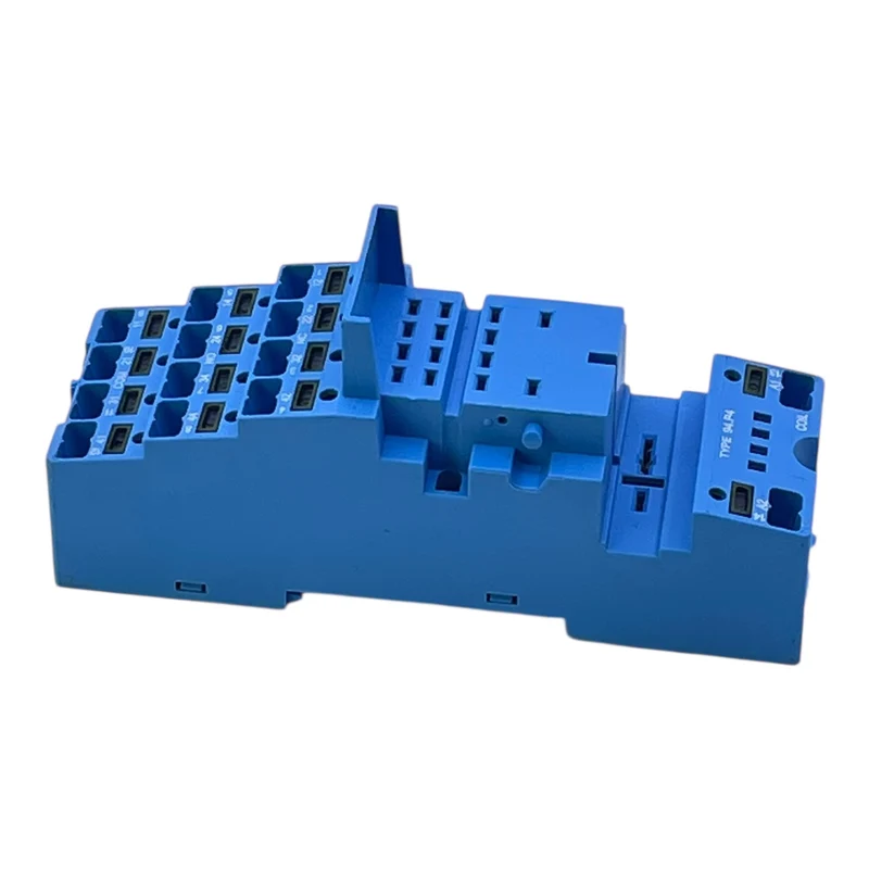 Finder Relaisfassung Typ 94.P4 für Serie 55/58 10A 300V Klemmenblock blau