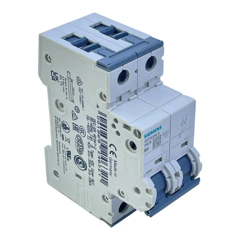 Siemens Leitungsschutzschalter 2-polig B6A 5SY6206-6 MCB 400V Sicherung