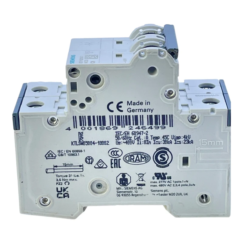 Siemens Leitungsschutzschalter 5SY6206-7 C6A 2-polig 400V Sicherungsautomat