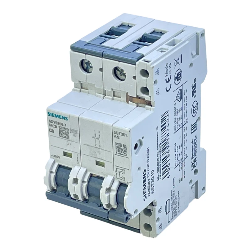 Siemens Leitungsschutzschalter 5SY6206-7 C6A 2-polig 400V Sicherungsautomat