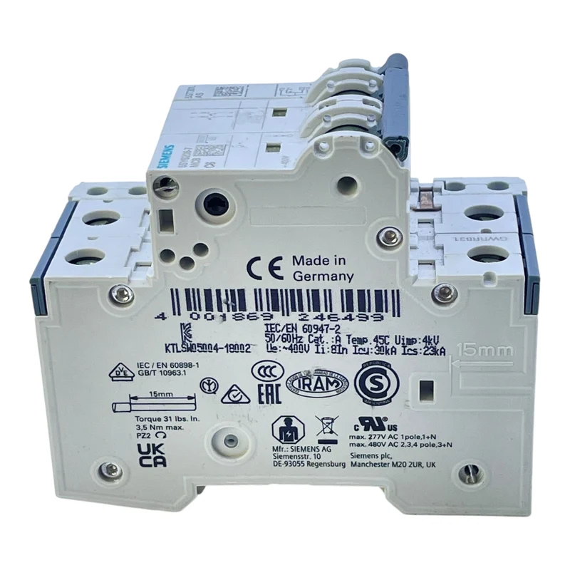 Siemens Leitungsschutzschalter 5SY6206-7 C6A 2-polig 400V Sicherungsautomat