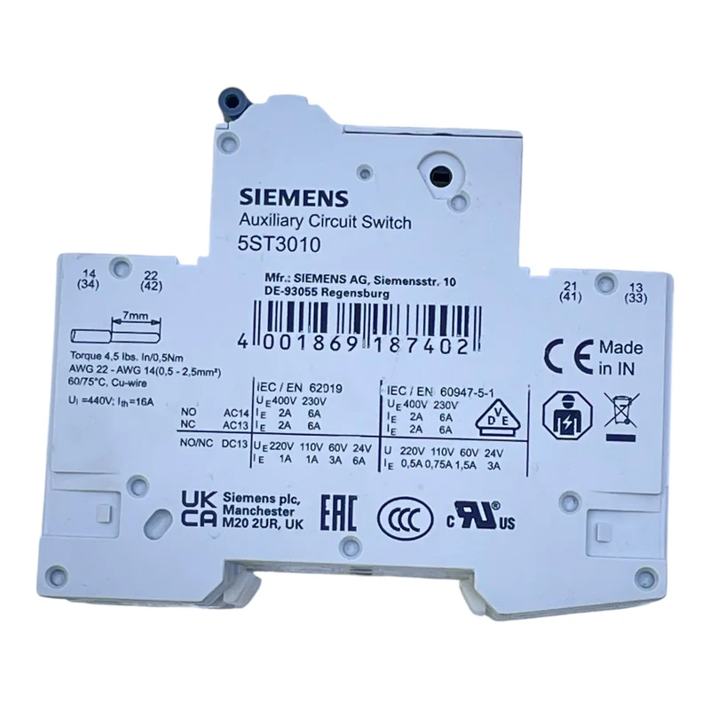 Siemens Leitungsschutzschalter 5SY6102-7 C2 1-polig MCB 230/400V
