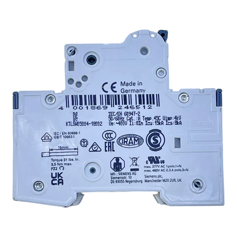 Siemens Leitungsschutzschalter 5SY6102-7 C2 1-polig MCB 230/400V