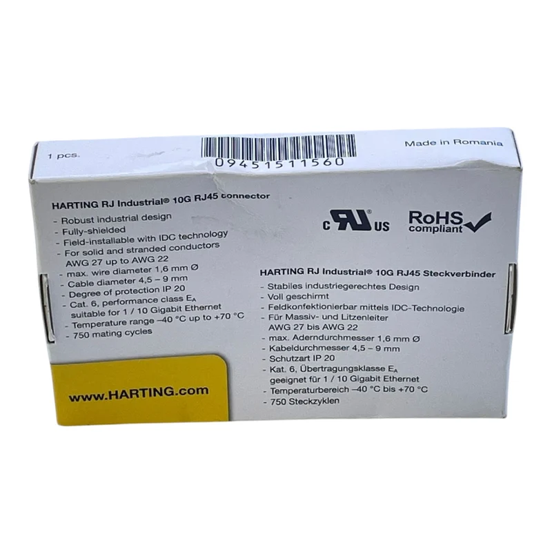 Harting Steckverbinder Kabelsteckverbinder 09451511560 für industriellen Einsatz
