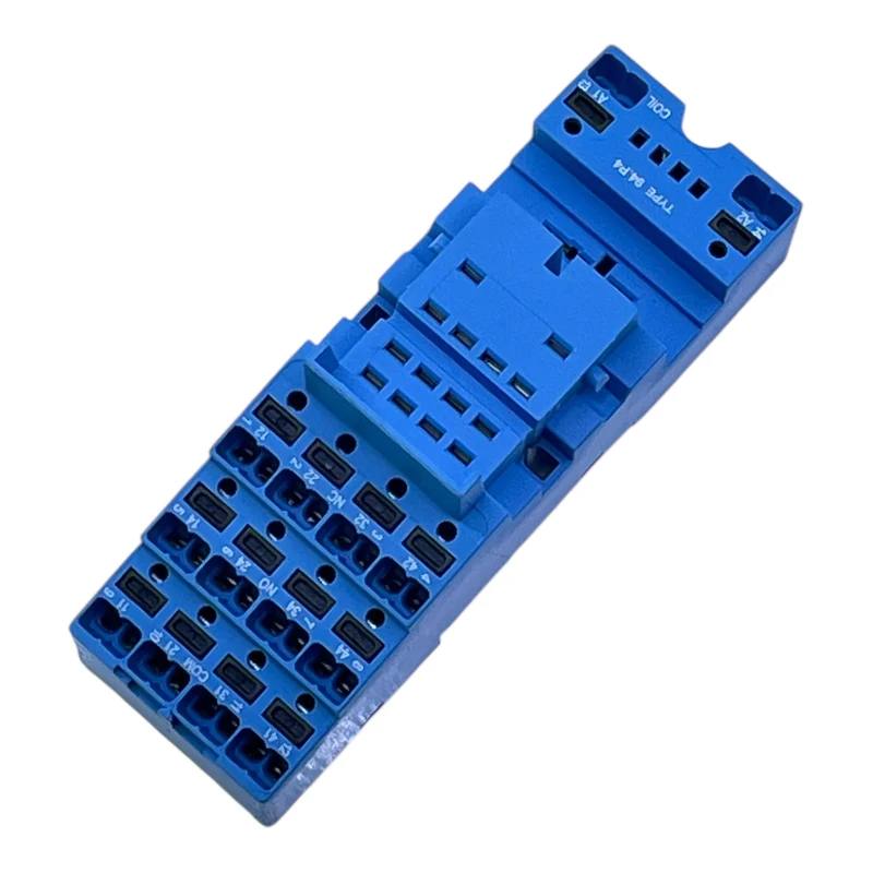 Finder Relaisfassung Typ 94.P4 für Serie 55/58 10A 300V Klemmenblock blau