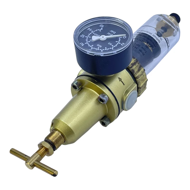 EWO Filterdruckminderer 324.323 mit Manometer Druckregler Messing