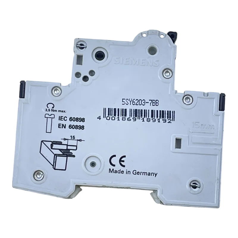 Siemens Leitungsschutzschalter 5SY6203-7BB C3A 2-polig 400V 6000A MCB