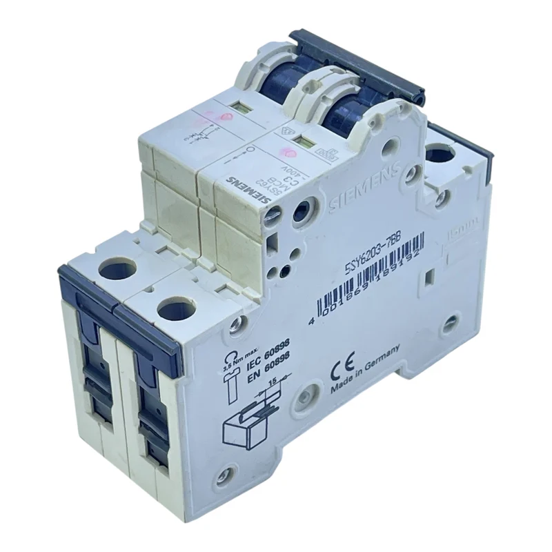 Siemens Leitungsschutzschalter 5SY6203-7BB C3A 2-polig 400V 6000A MCB